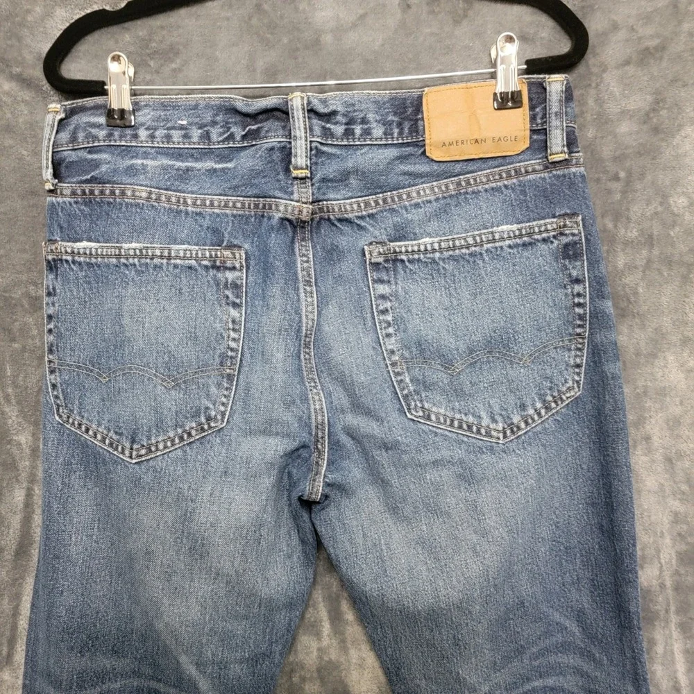 American Eagle Original Bootcut Mens 31x30 Blue Denim Jeans 100% Cotton 54485 - Picture 6 of 11